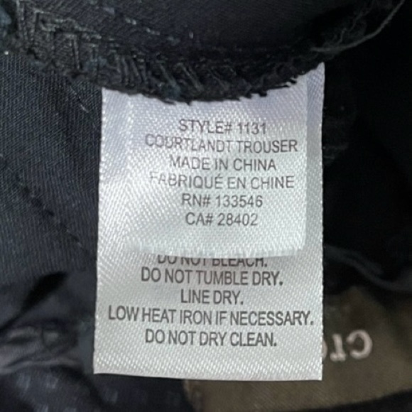 Crosby Navy Stretch Pants Geometric Dot Pattern Workwear Chic Smart Casual - 6 - Picture 10 of 11